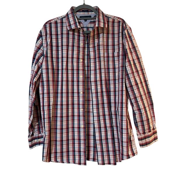 TOMMY HILFIGER Men Slim Fit - Casual Shirt Top Size 16.5 32-33 - Picture 1 of 5